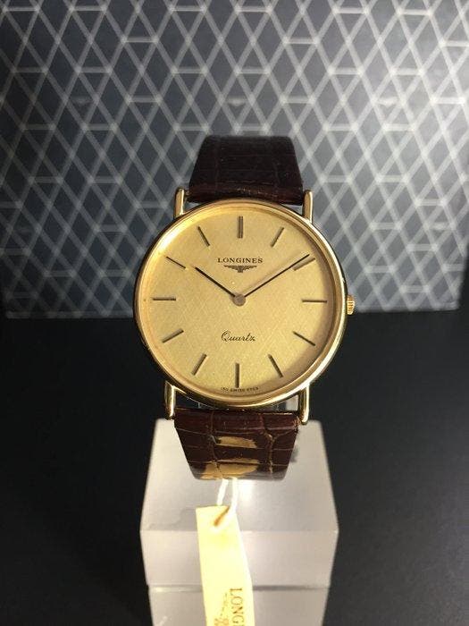 Longines - Quartz Ultra-thine Dial Calatrava New Old Stock -, Handtassen en Accessoires, Horloges | Heren
