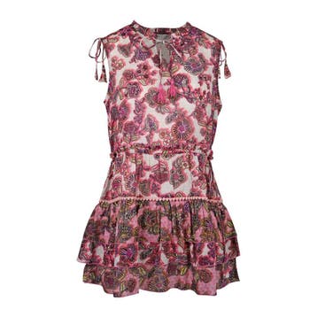 Frogbox • korte jurk met bloemen • 36, Kleding | Dames, Princess goes Hollywood, Verzenden, Nieuw, Roze