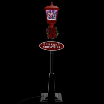 vidaXL Straatlantaarn met kerstman LED 180 cm, Verzenden, Nieuw