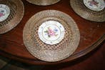 J.Kronester - Onderbord (14) - Rattan, Porselein