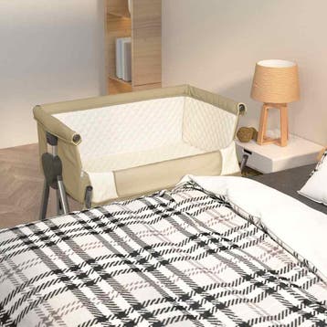 vidaXL Babybox met matras linnen taupe, Kinderen en Baby's, Verzenden, Nieuw