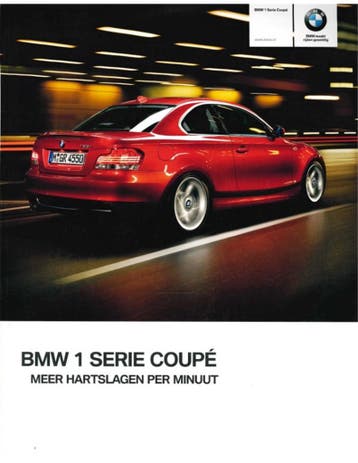 2009 BMW 1 SERIE COUPÉ BROCHURE NEDERLANDS, Nieuw