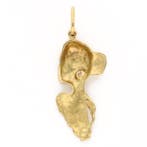 Pendentif - 14 carats Or jaune Diamant (Naturelle) - Saphir, Bijoux, Sacs & Beauté, Bijoux anciens