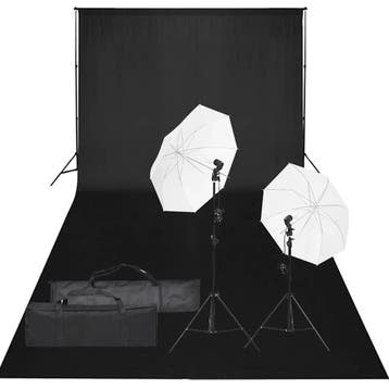 vidaXL Fotostudioset met verlichtingsset en achtergrond, Verzenden, Nieuw