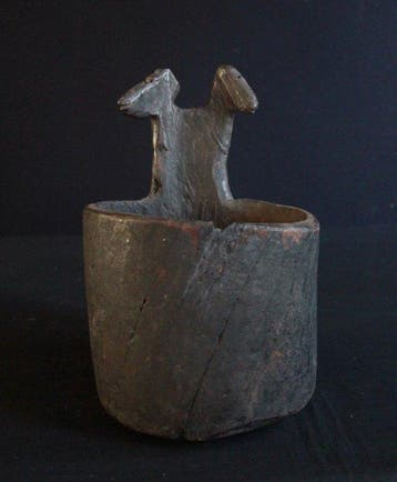 Mortier met een rustieke patina. - Ifugao - Filipijnen, Antiek en Kunst