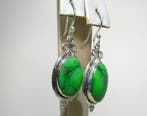 Turquoise Oorbellen - Hoogte: 42 mm - Breedte: 15 mm- 6.07 g