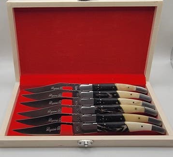 Laguiole Bougna - Ensemble de couteaux de table - Acier -