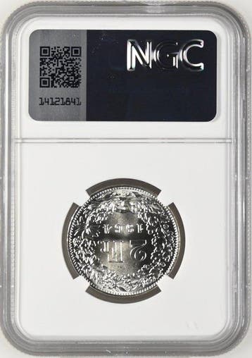 Zwitserland. 2 Francs 1964 - NGC MS66, Postzegels en Munten