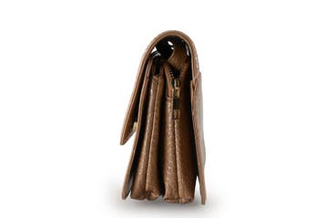 Manfield Handtas Bruin, Handtassen en Accessoires, Verzenden, Zo goed als nieuw, Bruin