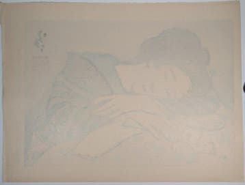 TAKEHISA YUMEJI • Schoonheid slaapt • Japanse houtsnede -