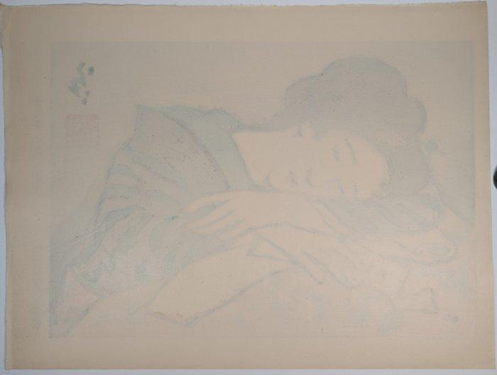 TAKEHISA YUMEJI • Schoonheid slaapt • Japanse houtsnede -, Antiek en Kunst, Antiek | Overige Antiek
