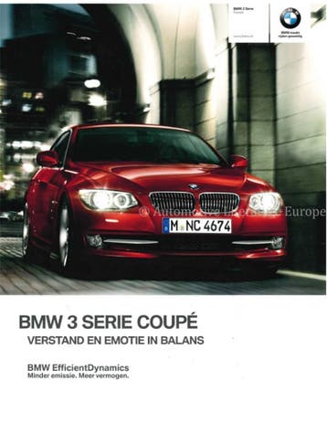 2012 BMW 3 SERIE COUPÉ BROCHURE NEDERLANDS