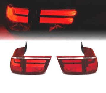 FEUX ARRIÈRE BMW X5 E70 07-10 LED LIGHTBAR ROUGE CHROMÉ, Verzenden, Neuf