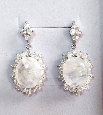 Sans prix de réserve - Boucles doreilles Argent - 8.40ct., Handtassen en Accessoires, Oorbellen, Nieuw