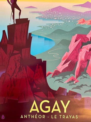 Monsieur Z - Affiche de Tourisme AGAY Anthéor Le Travas -
