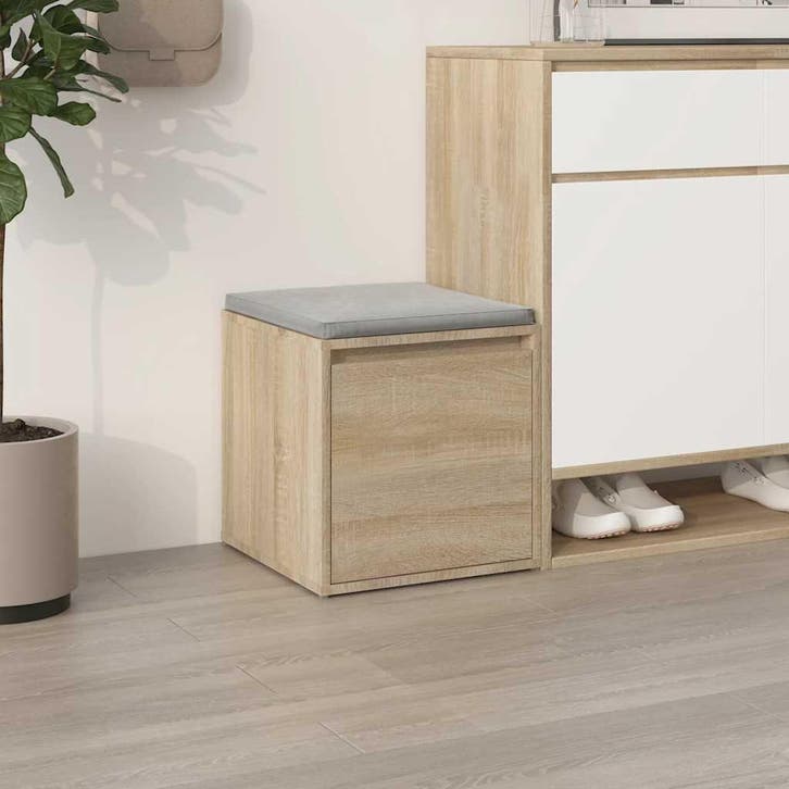 vidaXL Opbergbox met lade 40,5x40x40 cm bewerkt hout sonoma, Huis en Inrichting, Kasten | Overige, Nieuw, Verzenden