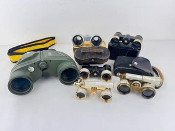 Themacollectie - Collectie van 6× vintage verrekijkers