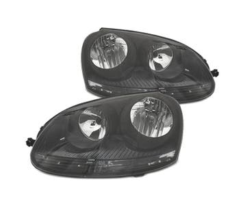 PHARES POUR VOLKSWAGEN VW GOLF V 03-08 FOND NOIR, Verzenden