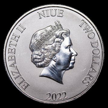 Niue. 2 Dollars 2022 Disney Merry Christmas, 1 Oz (.999), Postzegels en Munten