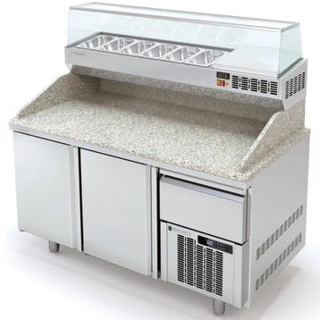Pizzawerkbank + Opzetkoelvitrine | 800 RANGE | 362L | 2, Verzenden