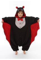 Onesie Vleermuis Pak 128-134 Vleermuispak Kostuum Zwart Rood, Ophalen of Verzenden, Nieuw