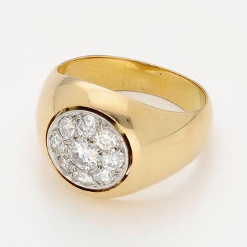 Ring - 18 karaat Geel goud Diamant (Natuurlijk)