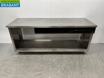 Table de travail en acier inoxydable avec étagère et 2, Verzenden
