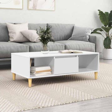 vidaXL Salontafel Wit 102 x 55 x 35 cm Bewerkt hout, Verzenden