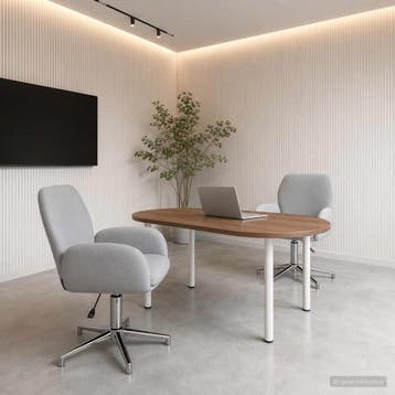 vidaXL Draaibureau stoelen 2 st 54 x 58 x 90 cm Lichtgrijs, Verzenden