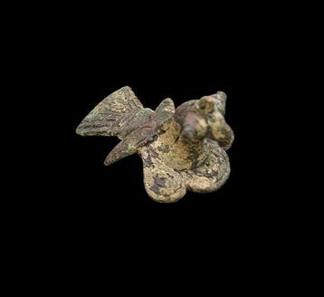 Viking periode Brons Raaf-standbeeld - 40 mm (Zonder