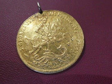 Hongarije. 7 Dukat Gold (26,63 g ) Medal St. Georgius, Postzegels en Munten