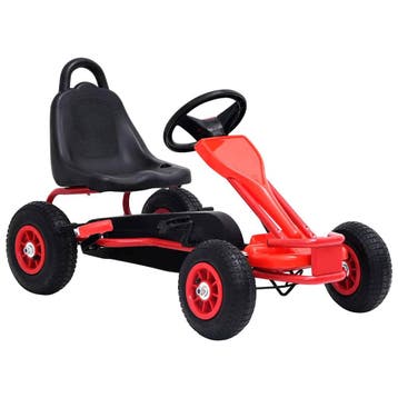 vidaXL Skelter met pedalen en pneumatische banden rood, Kinderen en Baby's, Verzenden, Nieuw