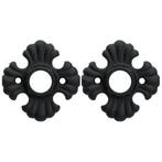 Set van twee rozetten Oud Duits ijzer zwart, Nieuw