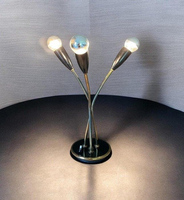 Lamp - Verguld messing - Lamp SPOUTNIK 3 branders, Antiquités & Art, Antiquités | Éclairage