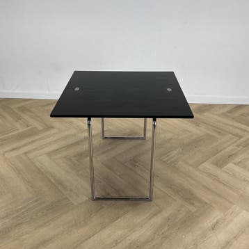 Thonet B 109 design klaptafel, bruin - chroom, Huis en Inrichting, Gebruikt