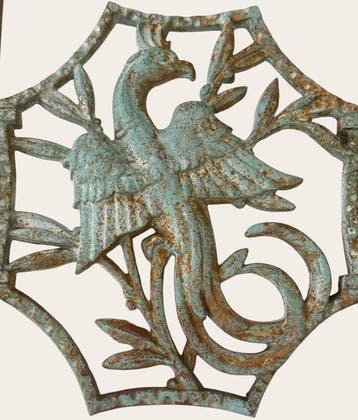 Jugendstil Decoratief rooster - Original Art Nouveau Cast