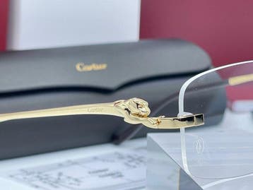 Cartier - Panthere Gold Planted 18k 100% Genuine - Lunettes, Nieuw