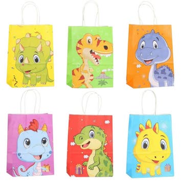 Fako Bijoux - 12 Papieren Uitdeeltasjes Dinosaurus Baby -, Diversen, Verzenden, Nieuw
