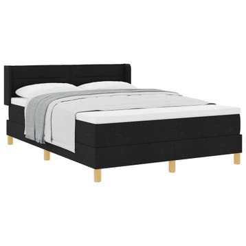 vidaXL Boxspring bed met matras met hoofdeinde Zwart 200 x, Verzenden
