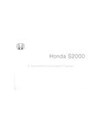 2002 HONDA S2000 INSTRUCTIEBOEKJE ENGELS, Ophalen of Verzenden