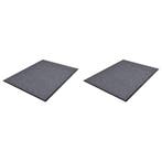 vidaXL Deurmatten 2 st 90x60 cm PVC grijs, Tuin en Terras, Verzenden, Nieuw