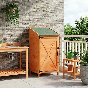 vidaXL Tuin Shed Bruin 59,5 x 56 x 113,5 cm Massief, Verzenden