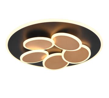 Trio MANDALA plafondlamp | LED | zwart met goud | Ø 49 cm |, Verzenden