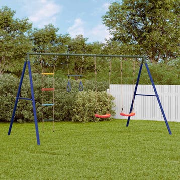 vidaXL Schommelset met schommels, trapeze en ladder, Verzenden, Nieuw
