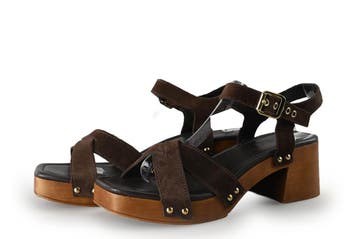 Manfield Sleehakken in maat 39 Bruin, Kleding | Dames, Bruin, Verzenden, Zo goed als nieuw, Schoenen met hoge hakken