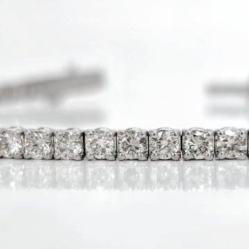 Zonder minimumprijs - Armband - 14 karaat Witgoud - 5.30ct.