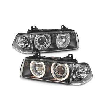 PHARES BMW E36 90-99 ANGEL EYES FOND NOIR, Verzenden