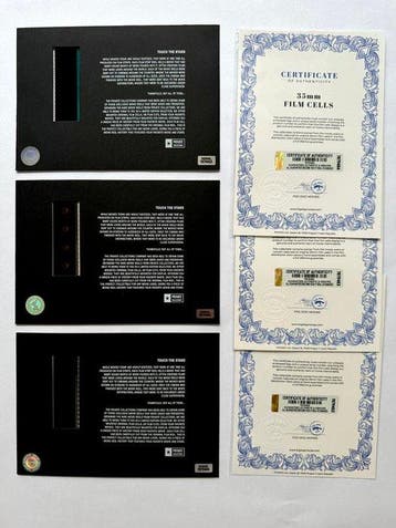Tim Burton – Rare Set of 3 Mounted 35mm Film Cells –, Nieuw