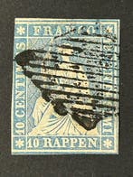 Zwitserland 1856/1857 - Zwitserland 1856/57 – SBK 23E – 10, Gestempeld