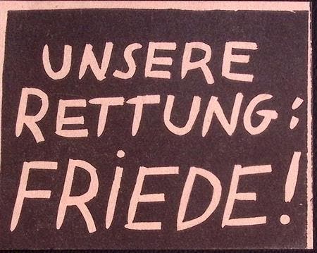 Anti Duits Strooibiljet ONZE REDDING: VREDE! (lijst optie), Verzamelen, Militaria | Tweede Wereldoorlog, Foto of Poster, Verzenden
